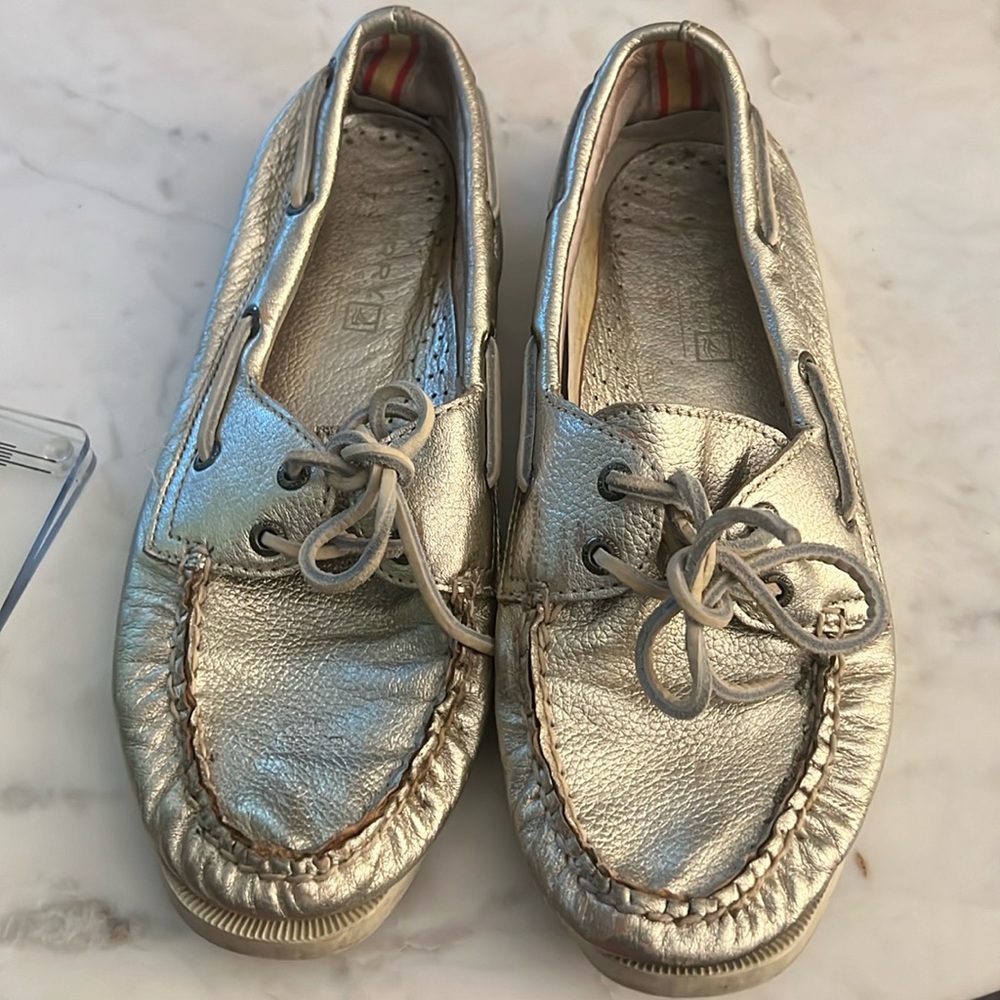 Gold-  Sperry top sider, boat shoes